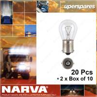 Narva Stop Tail and Indicator Globe 21W Ba15S S-25mm 24 Volt 47241 2 x Box of 10