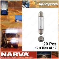 Narva 24V 5W SV8-5.8 T-11mm Festoon Globes - 11mm x 41mm 47260 2 x Box of 10