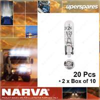 Narva 12V 2.3W W2 x 4.6D W2 3W Wedge Globes 5mm wide x 18mm 47289 2 x Box of 10