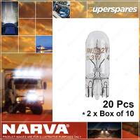 Narva Wedge Globe 24V 3W W2.1 x 9.5D T-10mm 10mm wide x 26mm 47505 2 x Box of 10