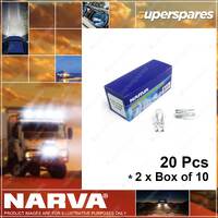 Narva Wedge Globe 12 Volt 21Cp 16W W2 x 15D T-15mm 47526 2 x Box of 10