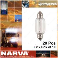 Narva Festoon Globe 24V 18W 15 x 41mm Sv8-5.8 T-15mm 47988 2 x Box of 10