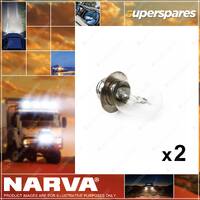 2 x Narva 12V 50/40W P22D Asymmetrical Headlamp Globes - Globe Width 28mm 49212