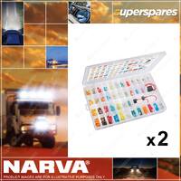 2 x Narva Master Fuse Assortment - Additions of Mini and Maxi Blade Fuse 52035