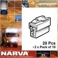 Narva 2 Way Male Quick Connector Housings with Terminals 56252 2 x Pack of 10