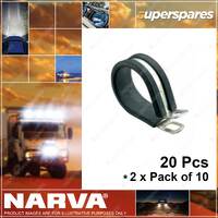 Narva Pipe / Cable Support Clamps - Size 13mm 56481 2 x Pack of 10