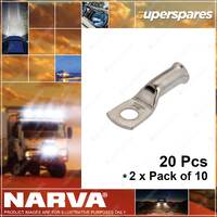 Narva Battery Cable Lugs Eyelet 5.5mm 6 Stud 16mm2 6 B&S 57124 2 x Pack of 10