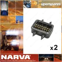 2 x Narva 8 Way Waterproof Junction Box electrically insulated rubber 57810