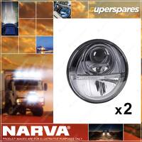 2 x Narva 9-33V 7" HI/DRL L.E.D Headlamp Insert 6000 Lumens 72106