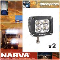 2 x Narva 9-36V LED Work Lamp 20W - 2000 lumens with 4 x 5W Cree L.E.Ds 72360