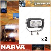 2 x Narva 9-36V LED Work Lamp 20W 1800 lumens with 2 x 10W Cree L.E.Ds 72364