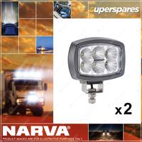 2 x Narva 9-64V L.E.D Work Lamp Flood Beam - 3000 Lumens Part NO.of 72451