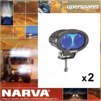 2 x Narva 9-110V Blue Color-Spot L.E.D Safety Light 5 watt Fully sealed 72702