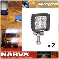 2 x Narva L.E.D Work Lamp Flood Beam - 1800 Lumens 4 x 5 watt Cree LEDs 72707