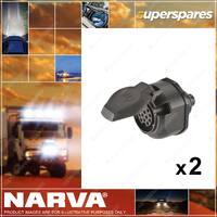 2 pcs of Narva 12 Volt 13 Pin Euro Round Plastic Trailer Socket 82058