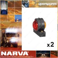 2 x Narva Red Len To Suit 85740 - Side Marker Lamp Red Amber 85745