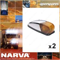 2 x Narva External Cabin Or Front End Outline Marker Lamp Amber 86350