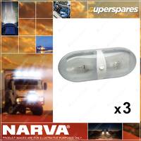 3 x Narva Dual Interior Dome Lamp with Off/On Switch - 280 x 109mm Oval 86862