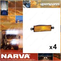 4 x Narva Front Direction Indicator Lamp Amber - Size 206 x 57mm 87250