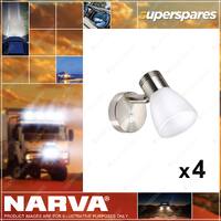 4 x Narva 10-30 Volt Nickle Interior Lamp Dimming W/Switch 3200K 87470