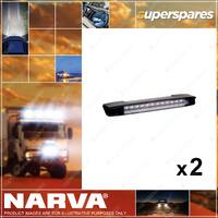 2 x Narva 12V Dual Colour Awning Lamp White/Amber with Black Housing 87762