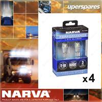 Narva High Powered LED T-10 Wedge Globes Day White 18240BL 2 x Blister Pack of 2