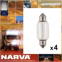 Narva 12V 18W SV8-5.8 Festoon Globes 47270BL 2 x Blister Pack of 2