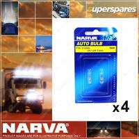 Narva 12V 1.2W W2 x 4.6D W1 2W Wedge Globes 47286BL 2 x Blister Pack of 2