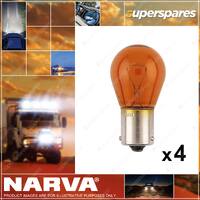 Narva Stop Tail & Indicator Globe Amber 12V 21W hm 47384BL 2 x Blister Pack of 2