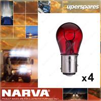 Narva Stop Tail and Indicator Globe Red 12V 21 5W 47387BL 2 x Blister Pack of 2