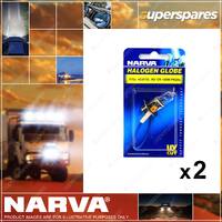 Narva 12V 130W Pk22S Headlight Globes for Benz 48381BL 2 x Blister Pack of 1