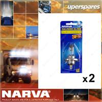 Narva 12V 100/55W P43T Halogen Headlight Globes 48911BL 2 x Blister Pack of 1