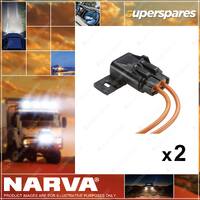 Narva Pre-Wired In-Line Waterproof ATS Blade Fuse Holder 2 x Blister Pack of 1