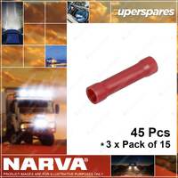 Narva Insulated Cable Joiners 2.5 - 3 mm 56054BL 3 x Blister Pack of 15