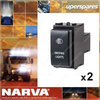 2x Narva Switch W/Drive Light for Nissan Pathfinder Navara D40 Patrol GU X-Trail