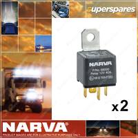 Narva 12V Normal Open Relay 4 Pin 40 Amp 68000BL 2 x Blister Pack of 1