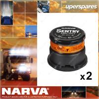 2 x Narva 54mm tall IP65 Sentry Micro Rechargeable L.E.D - 8 x 1W L.E.Ds 85324A