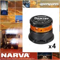 4 x Narva 54mm tall IP65 Sentry Micro Rechargeable L.E.D - 8 x 1W L.E.Ds 85324A