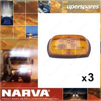 Narva Side Direction Indicator Lamp Amber 85780BL 3 x Blister Pack of 1