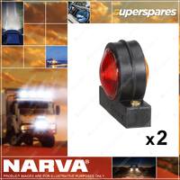 2 x Narva Side Marker Lamp Front/Rear Position with Wedge Base Globe Holder