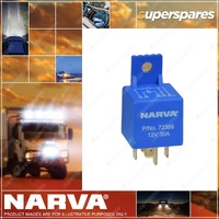 Narva 12 Volt Mini Relays with Resistor 5 Pin 30 Amp - Bulk pack of 12