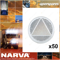 Narva 65mm Clear Retro Reflector with Self Adhesive - Bulk Pack of 50