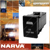 Narva 12V On/Off LED Illuminated Sealed Push Switch With "Led Light Bar" Symbol