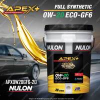 Nulon Full SYN APEX+ 0W-20 ECO-GF6 Engine Oil 20L APX0W20GF6-20 Ref SYN0W20-20