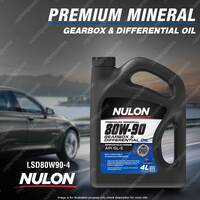 Nulon Premium Mineral 80W-90 Gearbox Differential Oil 4L LSD80W90-4