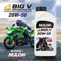 Nulon Mineral Big V 20W-50 Motorcycle 4 Stroke Engine Oil 1L MC20W50-1