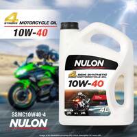 Nulon 10W-40 Motorcycle Engine Oil 4L SSMC10W40-4 API SM JASO MA2