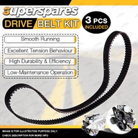 Alt & P/S & A/C Drive Belt Kit for Daihatsu Charade G102 G100 CB 1.0L 3cyl