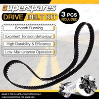 Superspares Drive Belt Kit for Volvo 142 144 145 122 1.8L 2.0L 4cyl OHV 8V Carb