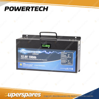 Powertech Lithium Slimline Deep Cycle Battery with Metal Case 12.8V 100Ah